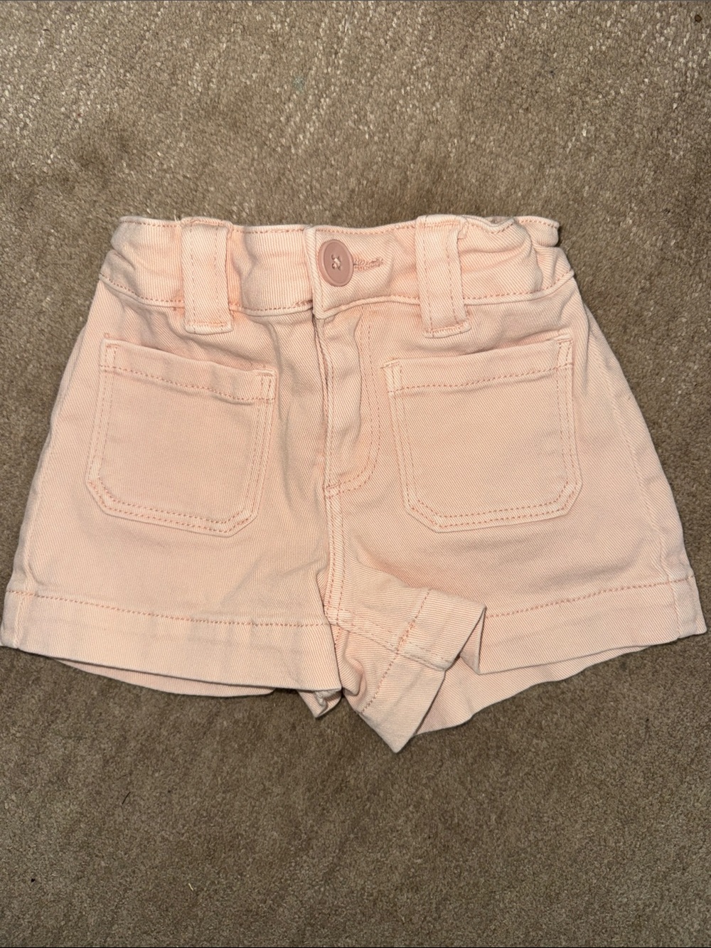 4T shorts H&M Light sherbet orange High-Waist Cotton Shorts